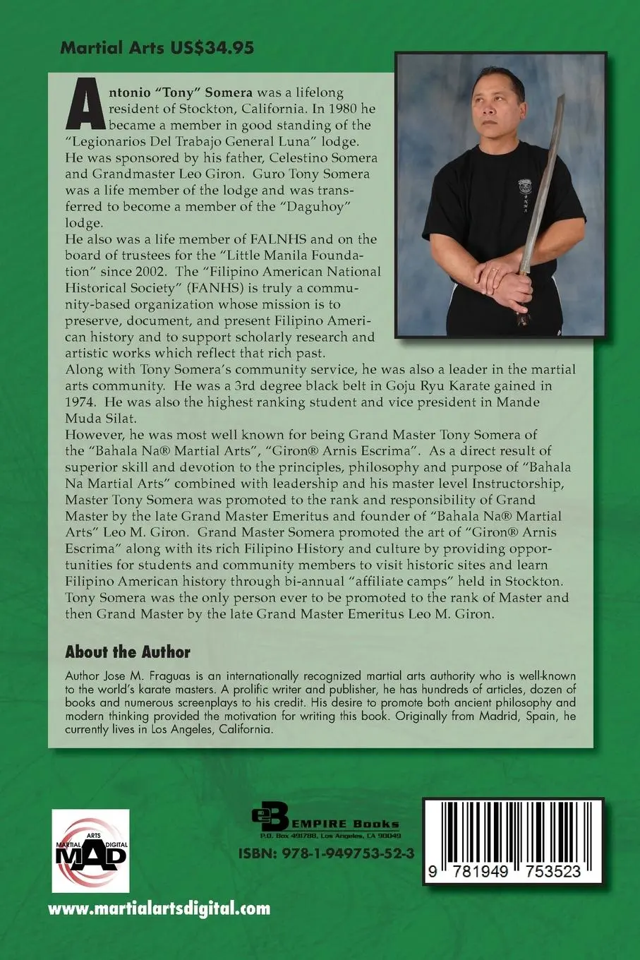 Rückseite: 9781949753523 | ANTONIO SOMERA | Jose M. Fraguas | Taschenbuch | Englisch | 2022