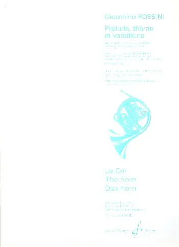 Cover: 9790043033523 | Prelude, theme et variations mi majeur pour cor en fa ou mi et piano