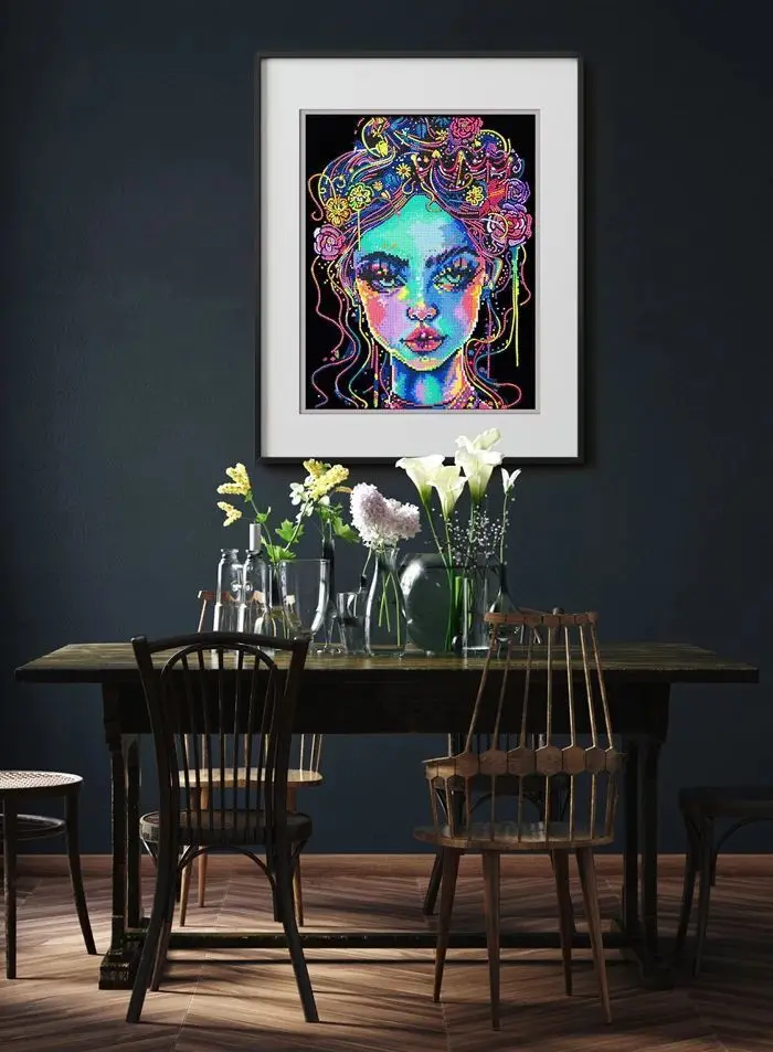 Bild: 4895225943623 | DIAMOND DOTZ - Diamond Painting Neon Schönheit | Kit (Bastelset)