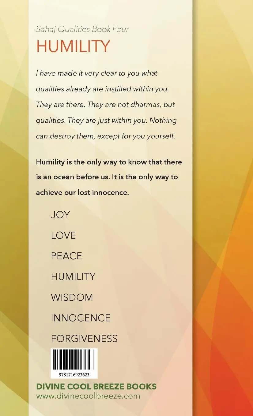 Rückseite: 9781716923623 | Humility | Sahaj Qualities Book Four | Shri Mataji Nirmala Devi | Buch