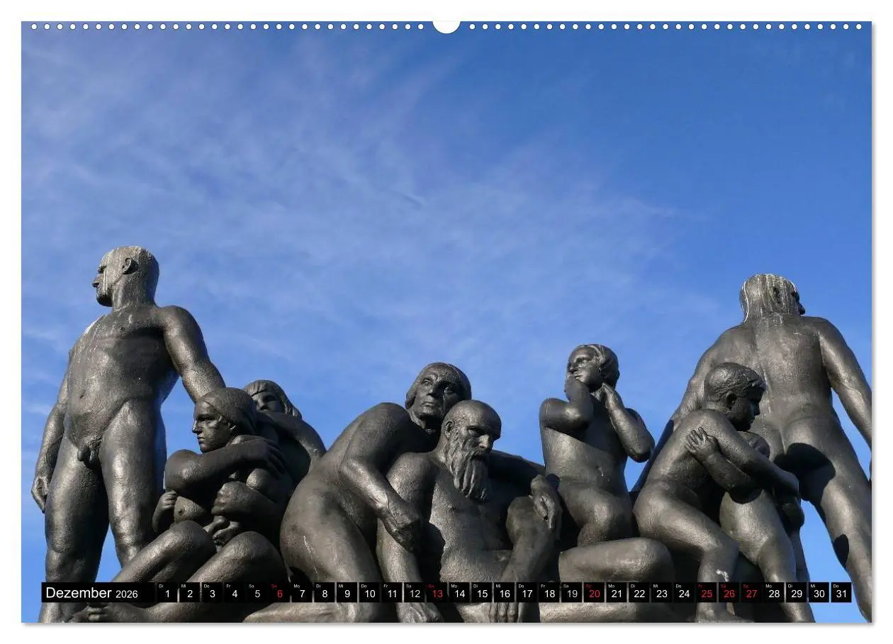 Bild: 9783516123623 | Vigeland Skulpturen Park Oslo (hochwertiger Premium Wandkalender...