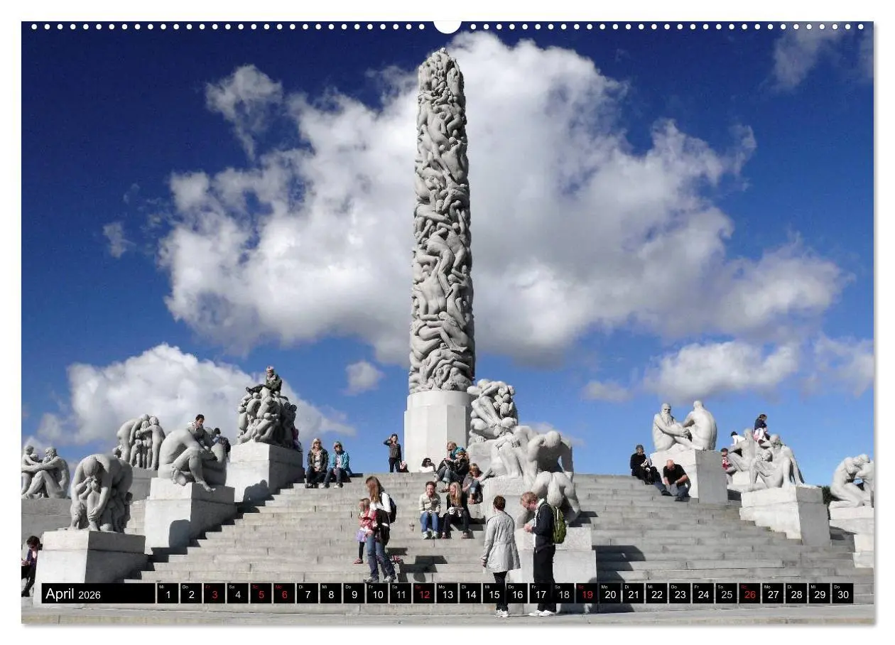 Bild: 9783516123623 | Vigeland Skulpturen Park Oslo (hochwertiger Premium Wandkalender...