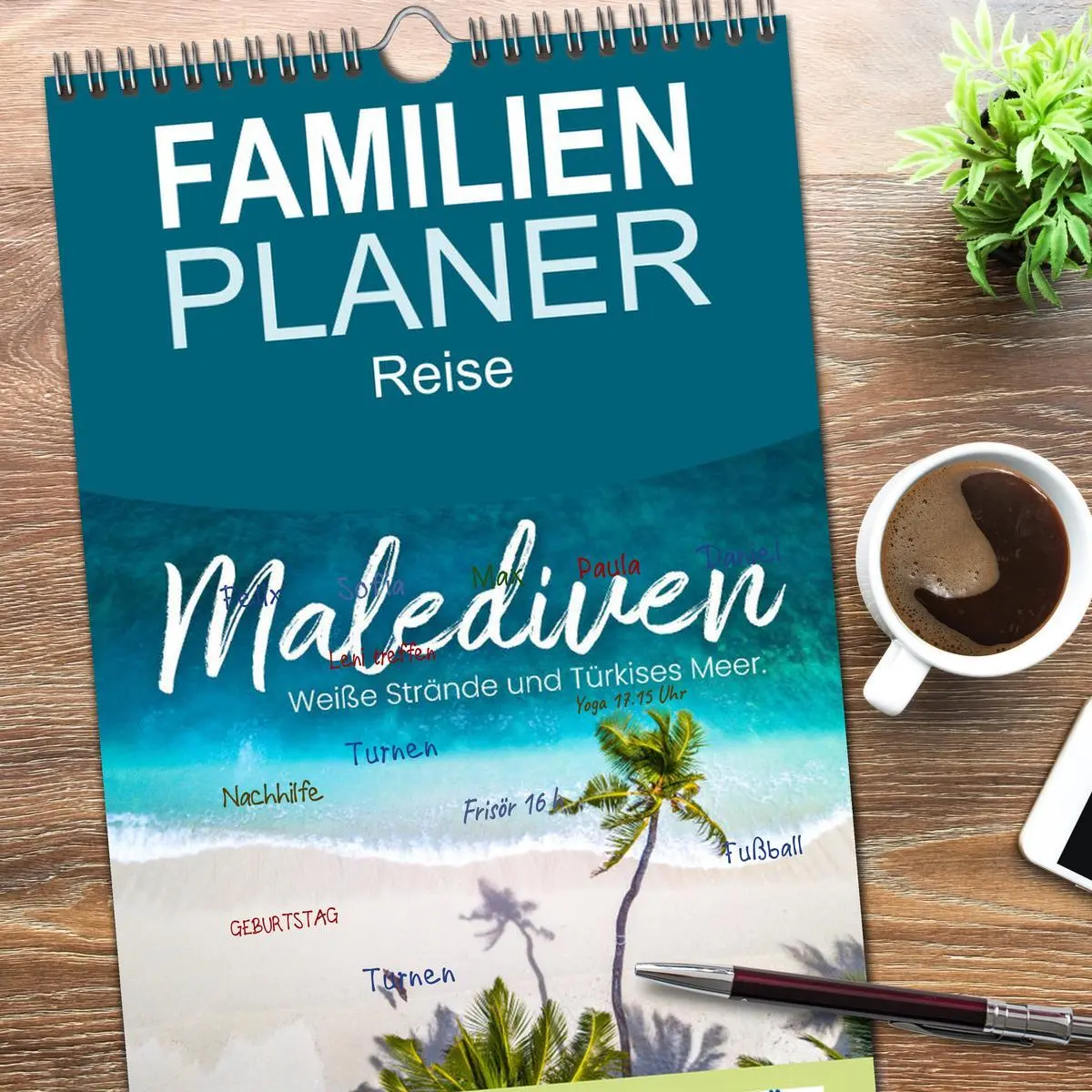 Bild: 9783516503623 | Familienplaner 2026 - Malediven - Weiße Strände und Türkises Meer....
