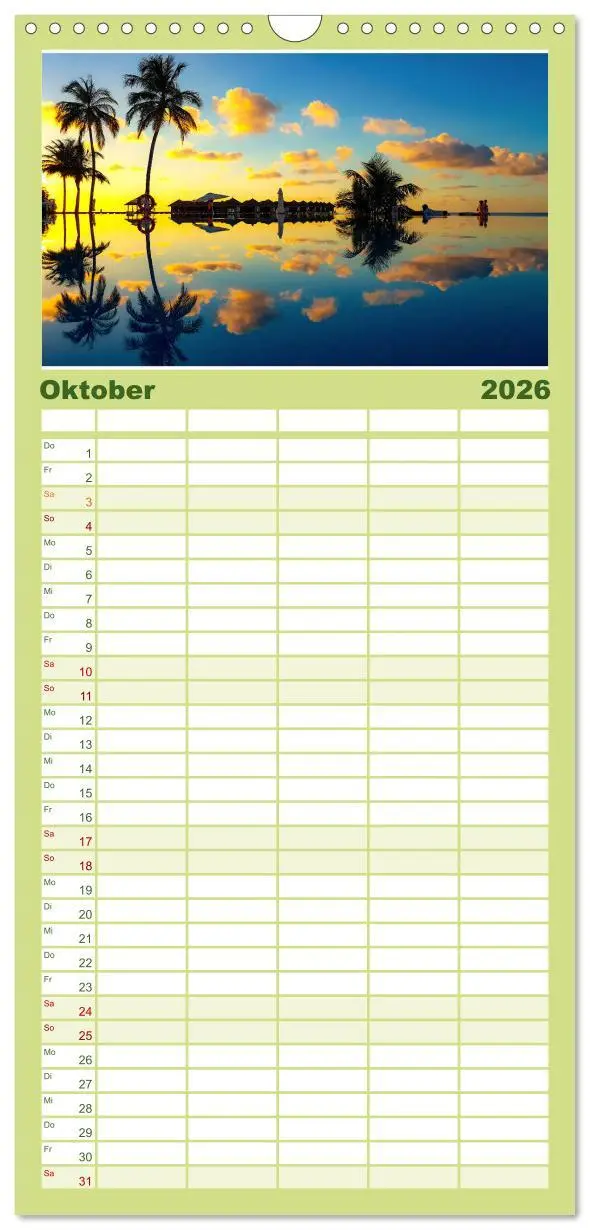 Bild: 9783516503623 | Familienplaner 2026 - Malediven - Weiße Strände und Türkises Meer....