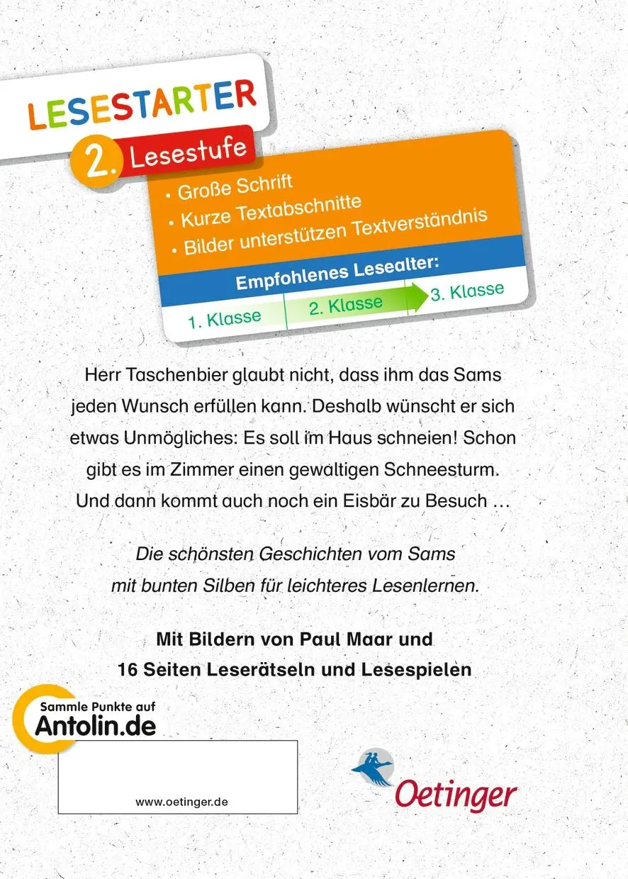 Rückseite: 9783751203623 | Das Sams und der blaue Wunschpunkt | Paul Maar | Buch | Sams | 64 S.