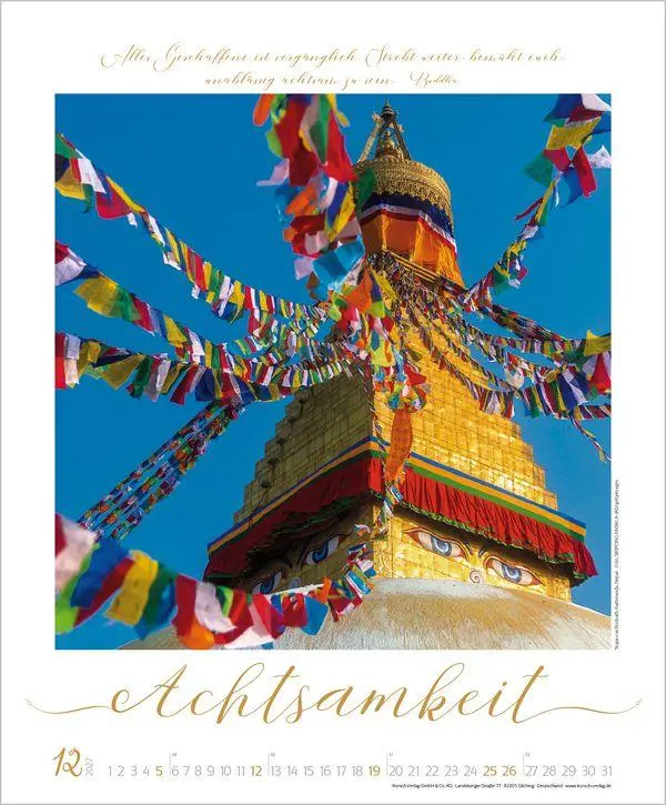 Bild: 9783819303623 | Buddhistische Weisheiten 2027 | Verlag Korsch | Kalender | 14 S.