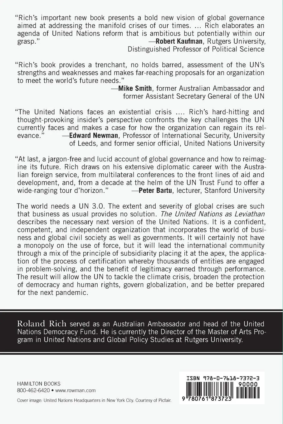Rückseite: 9780761873723 | The United Nations as Leviathan | Roland Rich | Taschenbuch | Englisch