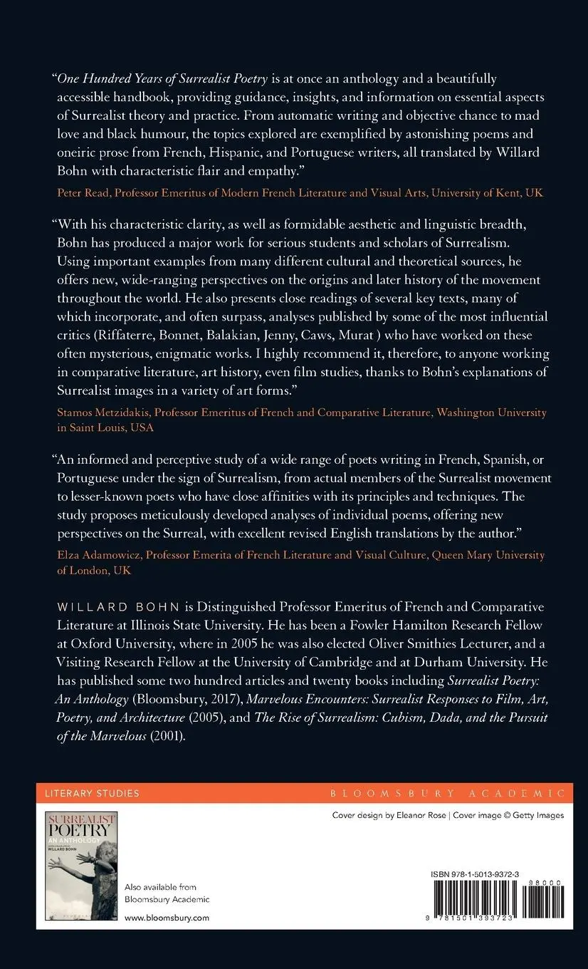 Rückseite: 9781501393723 | One Hundred Years of Surrealist Poetry | Theory and Practice | Bohn