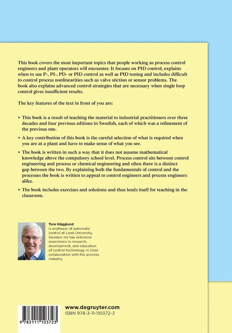 Rückseite: 9783111103723 | Process Control in Practice | Tore Hägglund | Taschenbuch | X | 2023