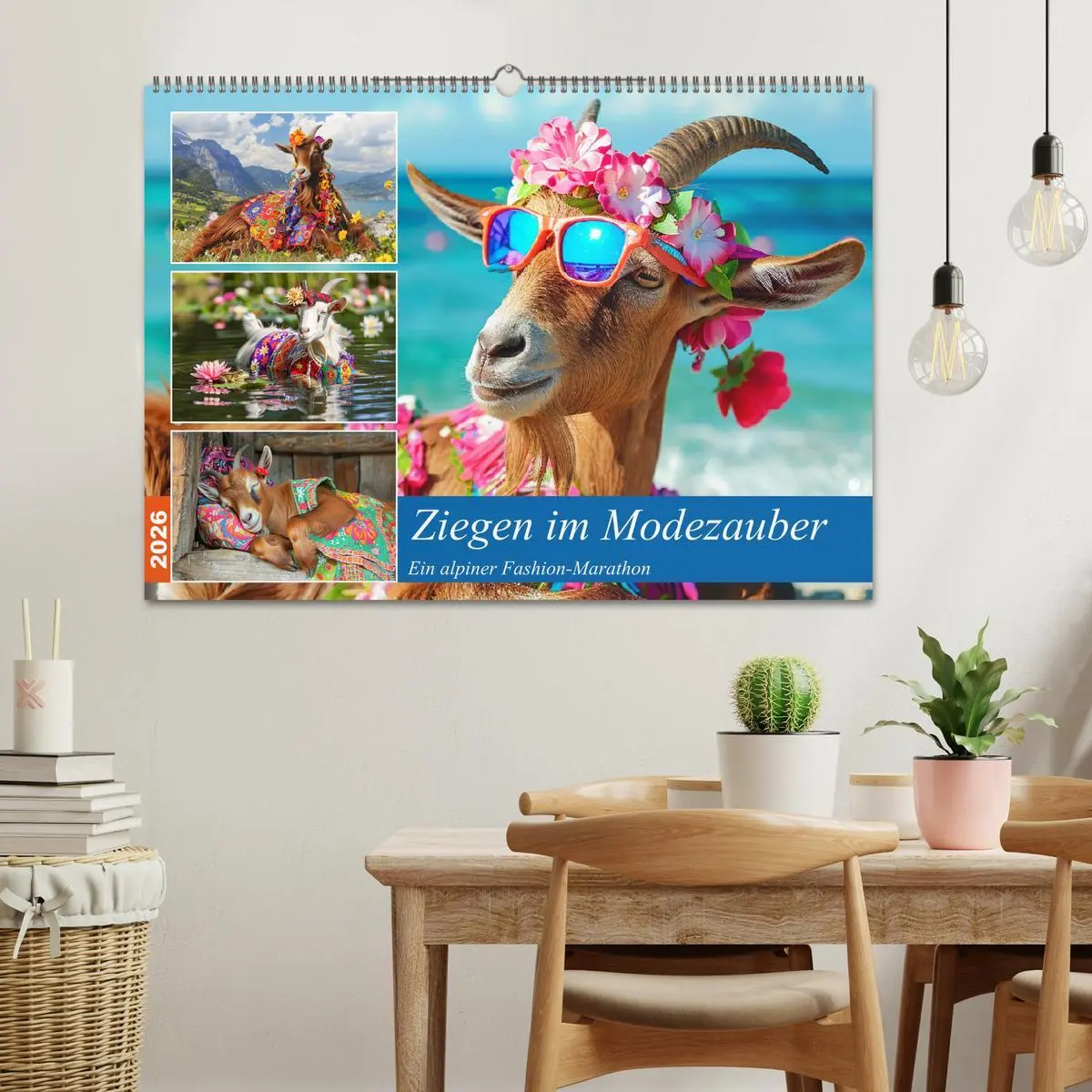 Bild: 9783457403723 | Ziegen im Modezauber. Ein alpiner Fashion-Marathon (Wandkalender...
