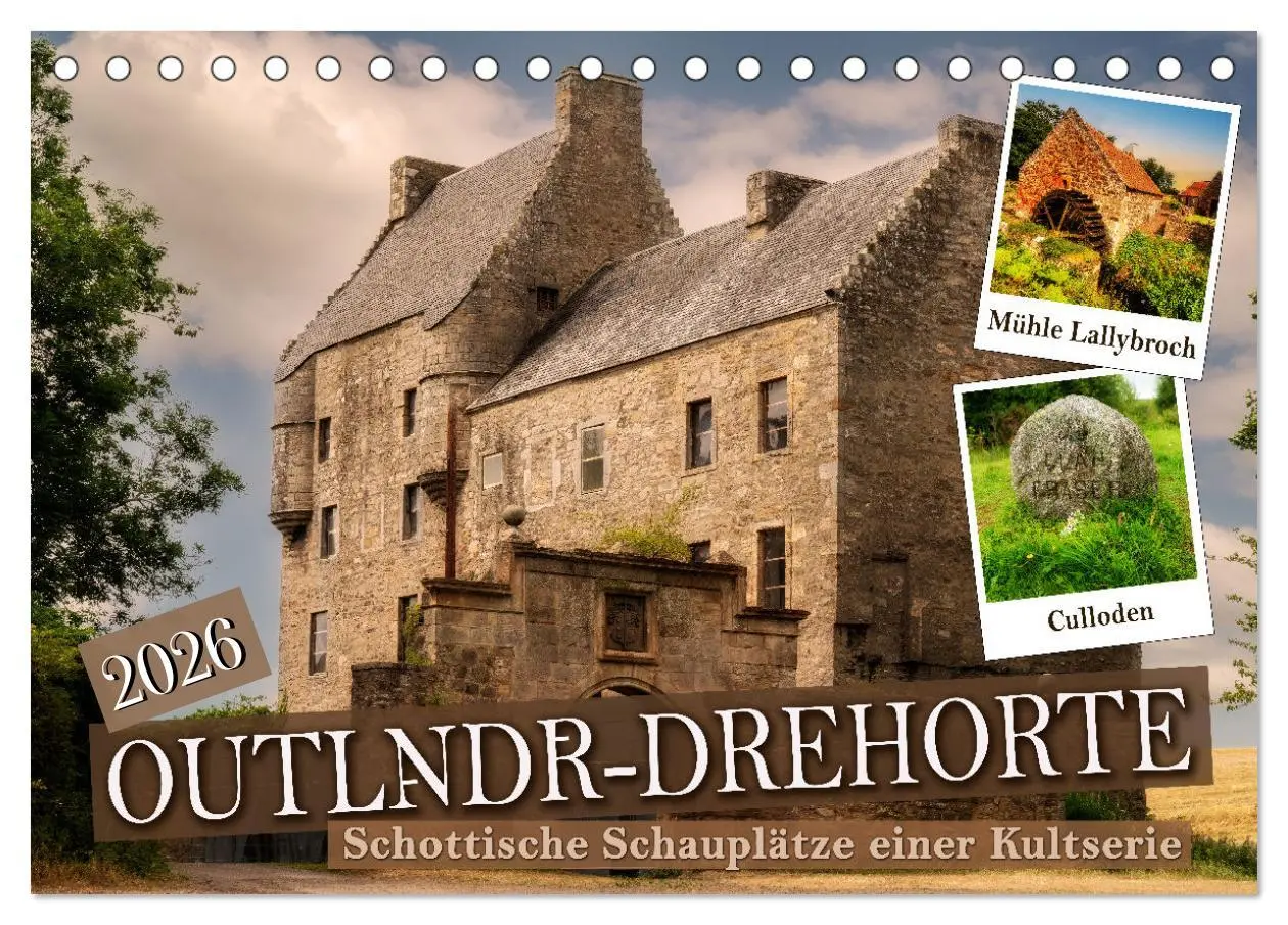 Cover: 9783457573723 | Outlndr-Drehorte (Tischkalender 2026 DIN A5 quer), CALVENDO...