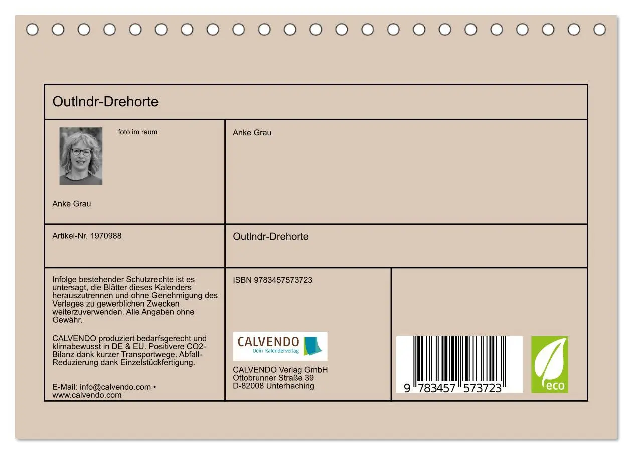 Bild: 9783457573723 | Outlndr-Drehorte (Tischkalender 2026 DIN A5 quer), CALVENDO...