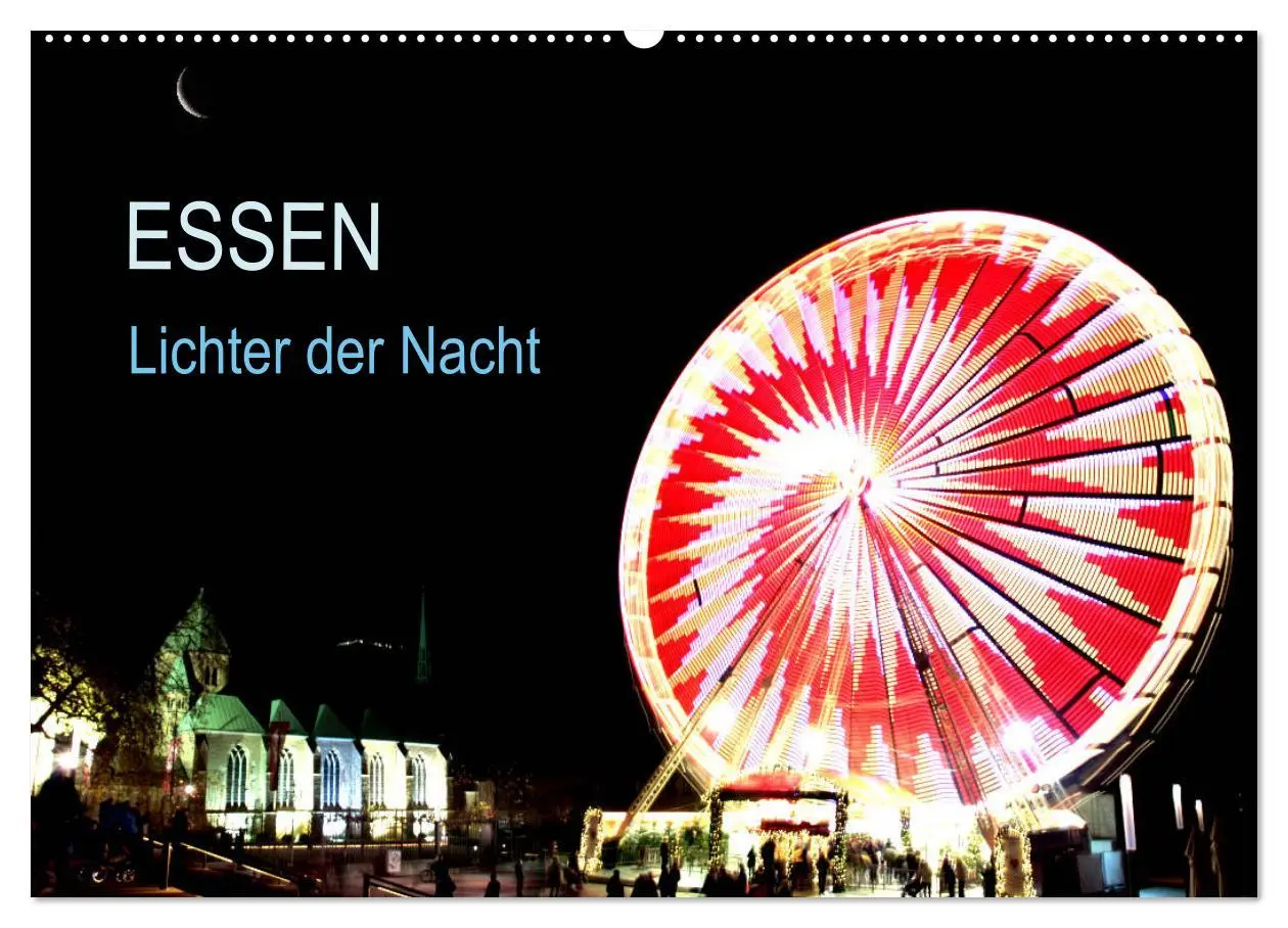 Cover: 9783457883723 | Essen Lichter der Nacht (Wandkalender 2026 DIN A2 quer), CALVENDO...