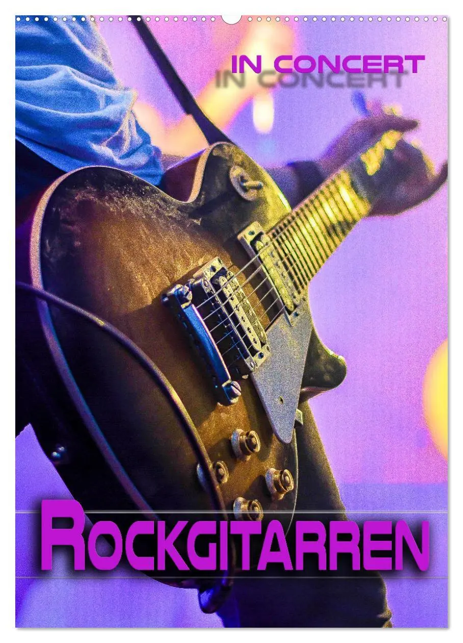 Cover: 9783516353723 | Rockgitarren in Concert (Wandkalender 2026 DIN A2 hoch), CALVENDO...