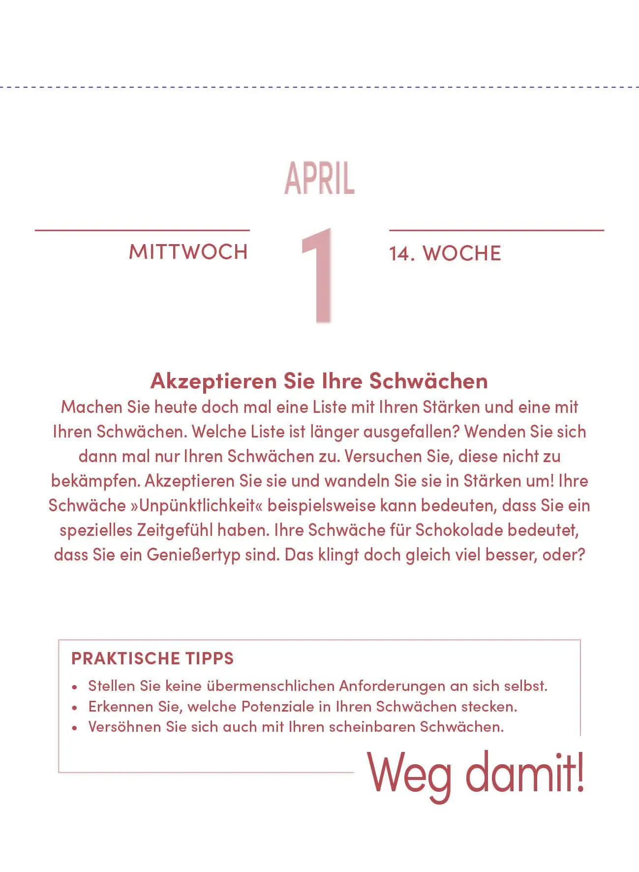 Bild: 9783517103723 | Weg damit! 2026 - Entrümpeln für jeden Tag - Tagesabreißkalender...