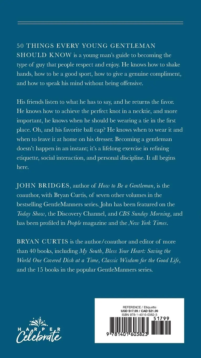 Rückseite: 9781401603823 | 50 Things Every Young Gentleman Should Know Revised and Expanded