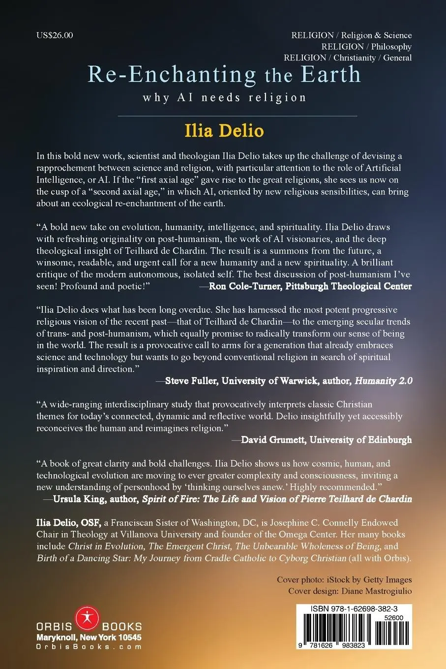 Rückseite: 9781626983823 | Re-Enchanting the Earth | Why AI Needs Religion | Ilia Delio | Buch