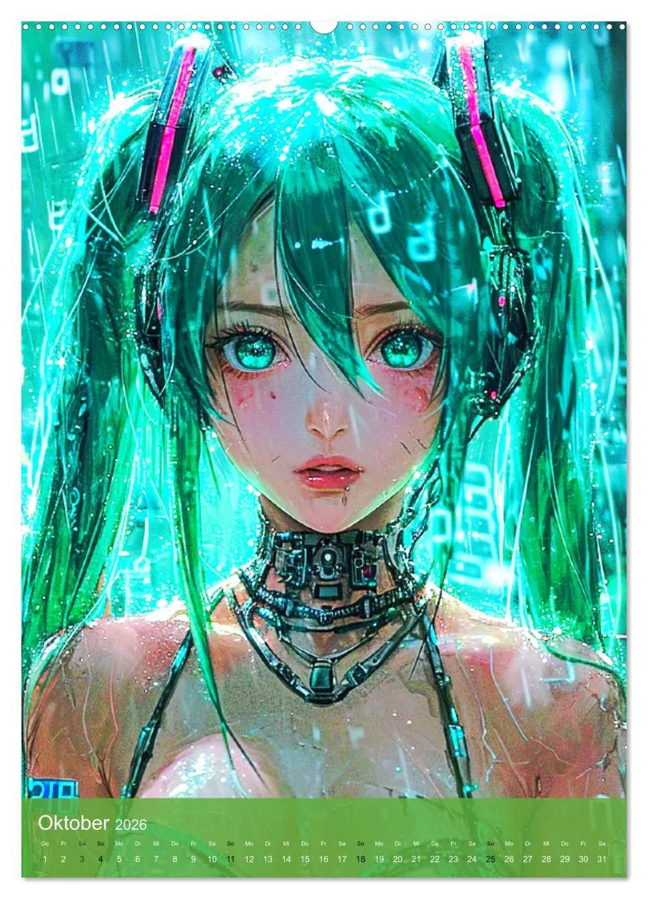 Bild: 9783516273823 | Manga-Comics. Cyberpunk Anime. Science Fiction Girls (Wandkalender...