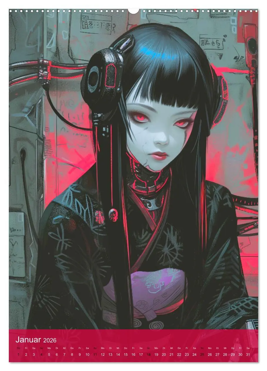 Bild: 9783516273823 | Manga-Comics. Cyberpunk Anime. Science Fiction Girls (Wandkalender...