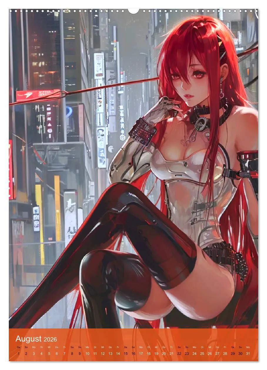 Bild: 9783516273823 | Manga-Comics. Cyberpunk Anime. Science Fiction Girls (Wandkalender...