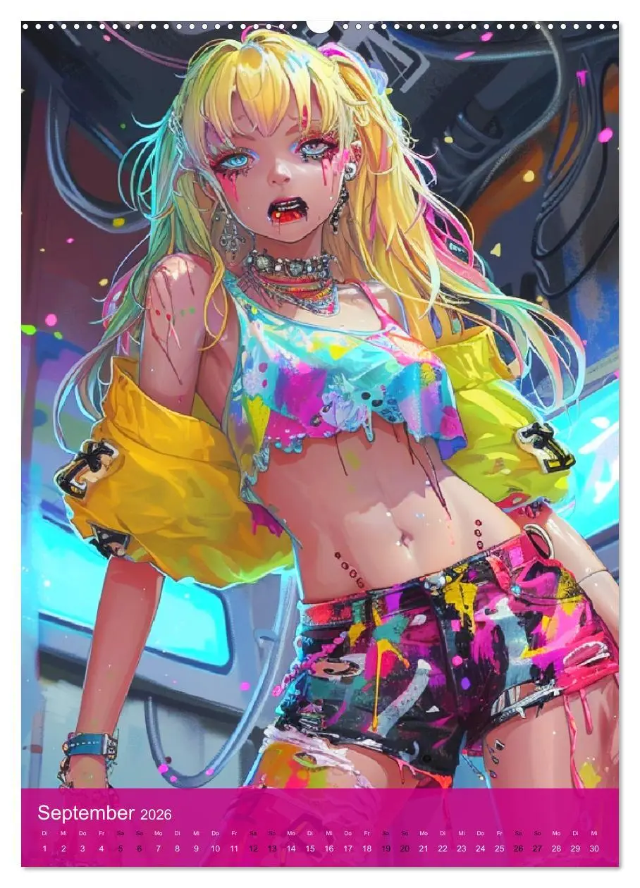 Bild: 9783516273823 | Manga-Comics. Cyberpunk Anime. Science Fiction Girls (Wandkalender...