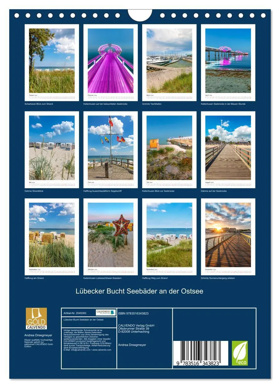 Bild: 9783516343823 | Lübecker Bucht Seebäder an der Ostsee (Wandkalender 2026 DIN A4...