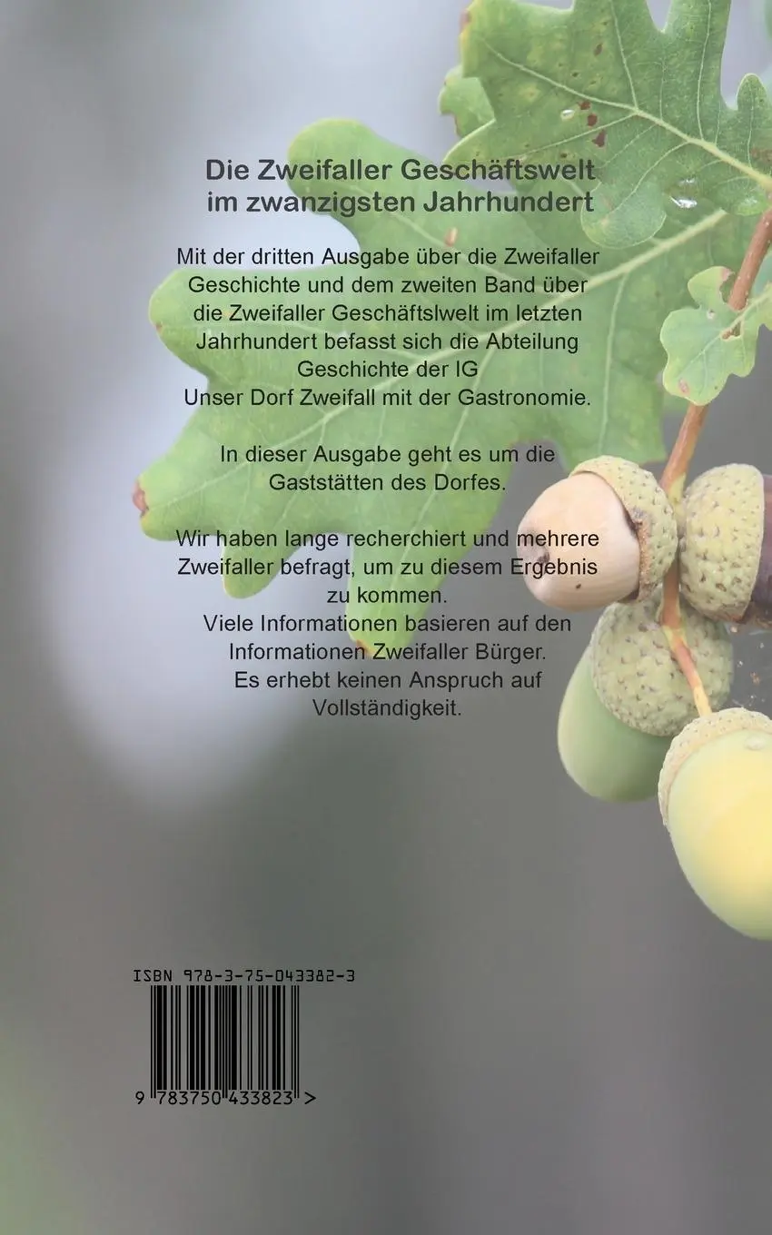 Rückseite: 9783750433823 | Die Zweifaller Geschäftswelt | IG Unser Dorf Zweifall e. V. | Buch