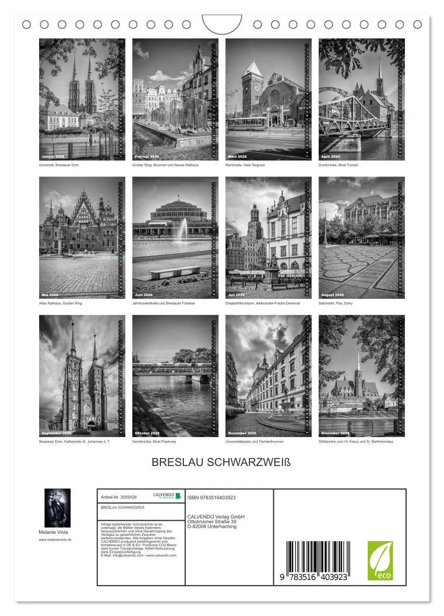 Bild: 9783516403923 | BRESLAU SCHWARZWEIß (Wandkalender 2026 DIN A4 hoch), CALVENDO...
