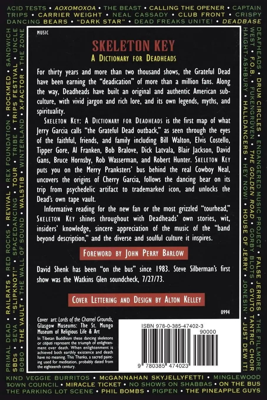 Rückseite: 9780385474023 | Skeleton Key | A Dictionary for Deadheads | David Shenk (u. a.) | Buch
