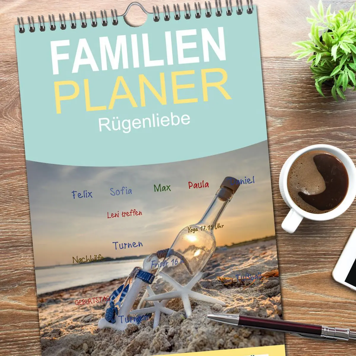 Bild: 9783516604023 | Familienplaner 2026 - Rügenliebe mit 5 Spalten (Wandkalender, 21 x...