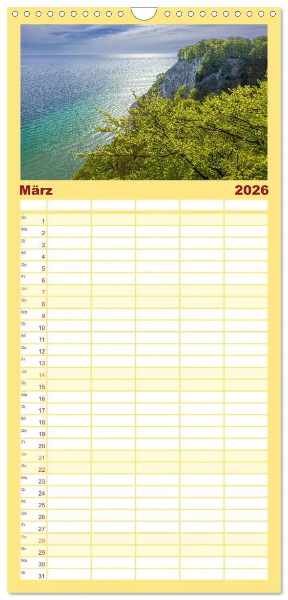 Bild: 9783516604023 | Familienplaner 2026 - Rügenliebe mit 5 Spalten (Wandkalender, 21 x...