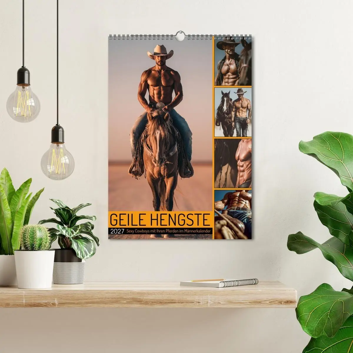 Bild: 9783516914023 | GEILE HENGSTE - Sexy Cowboys mit Ihren Pferden im Männerkalender...