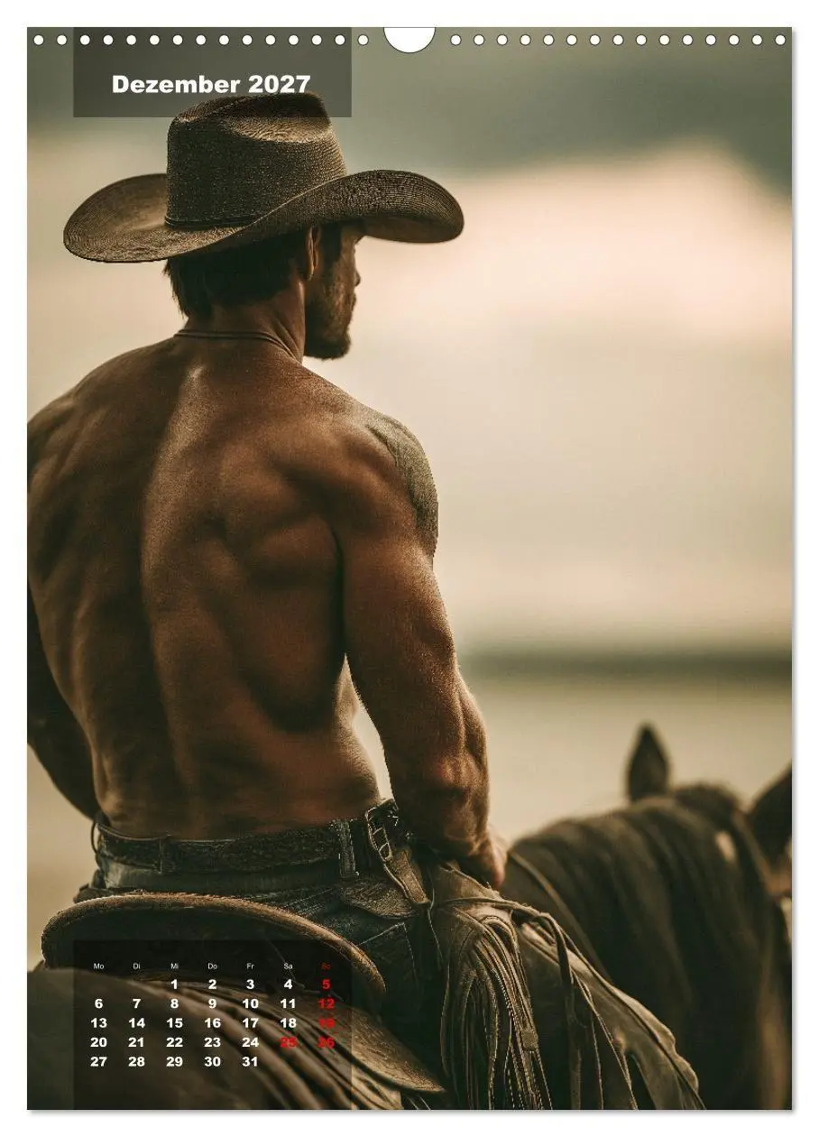 Bild: 9783516914023 | GEILE HENGSTE - Sexy Cowboys mit Ihren Pferden im Männerkalender...