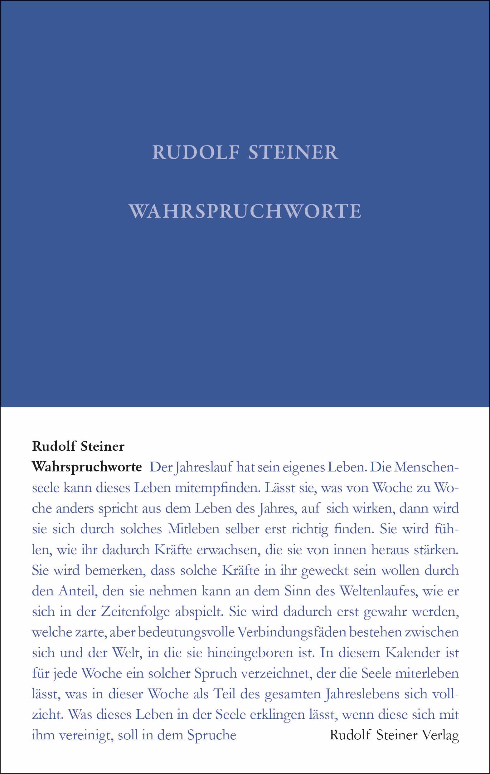 Cover: 9783727404023 | Wahrspruchworte | Rudolf Steiner | Buch | 454 S. | Deutsch | 2019