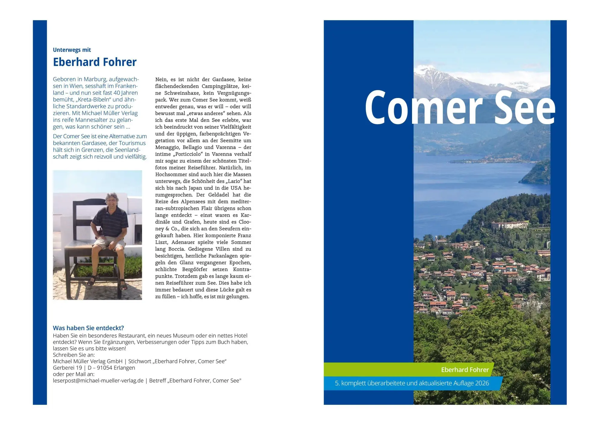 Bild: 9783966854023 | MICHAEL MÜLLER Reiseführer Comer See | Eberhard Fohrer | Taschenbuch