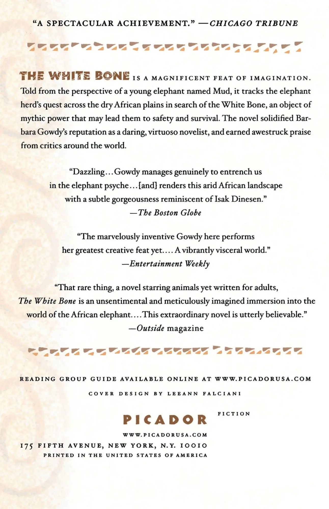 Rückseite: 9780312264123 | The White Bone | Barbara Gowdy | Taschenbuch | Englisch | 2000