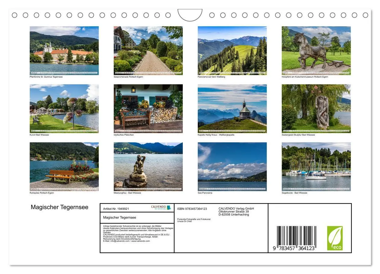 Bild: 9783457364123 | Magischer Tegernsee (Wandkalender 2026 DIN A4 quer), CALVENDO...