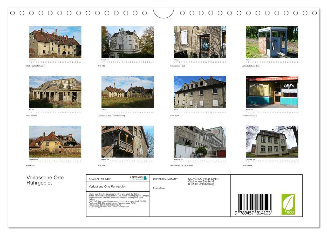 Bild: 9783457814123 | Verlassene Orte Ruhrgebiet (Wandkalender 2026 DIN A4 quer),...