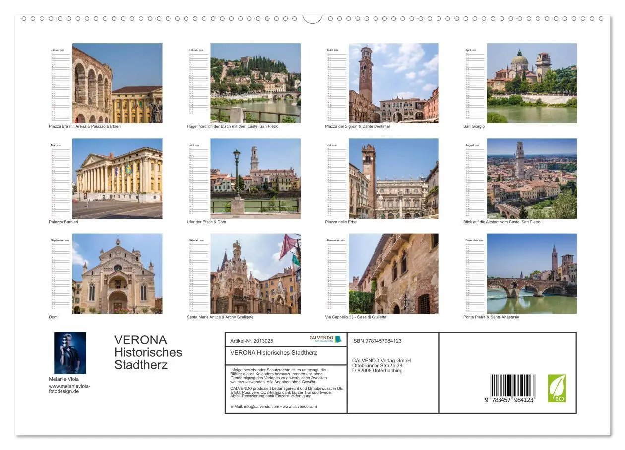 Bild: 9783457984123 | VERONA Historisches Stadtherz (hochwertiger Premium Wandkalender...