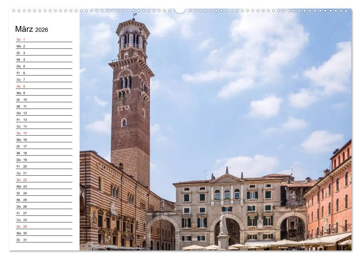 Bild: 9783457984123 | VERONA Historisches Stadtherz (hochwertiger Premium Wandkalender...