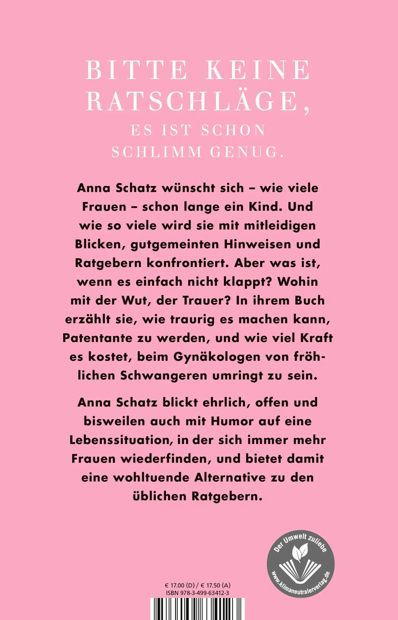 Rückseite: 9783499634123 | Wenn ich noch eine glückliche Mami sehe, muss ich kotzen | Anna Schatz