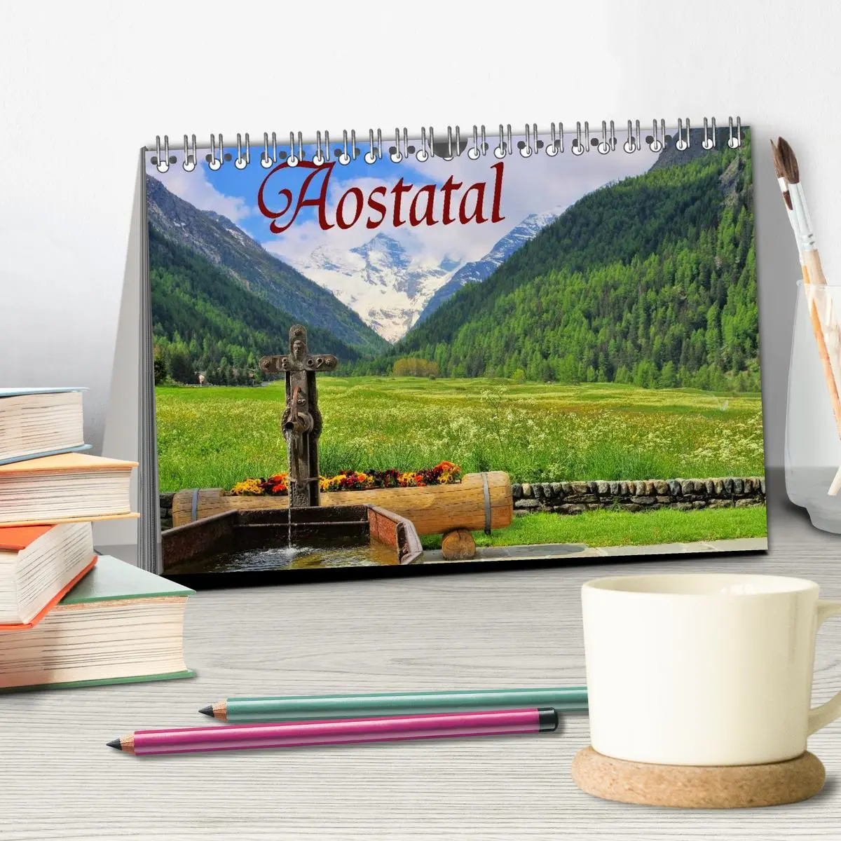 Bild: 9783516214123 | Aostatal (Tischkalender 2026 DIN A5 quer), CALVENDO Monatskalender