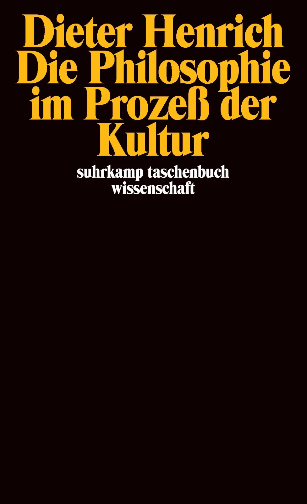 Cover: 9783518294123 | Die Philosophie im Prozeß der Kultur | Dieter Henrich | Taschenbuch