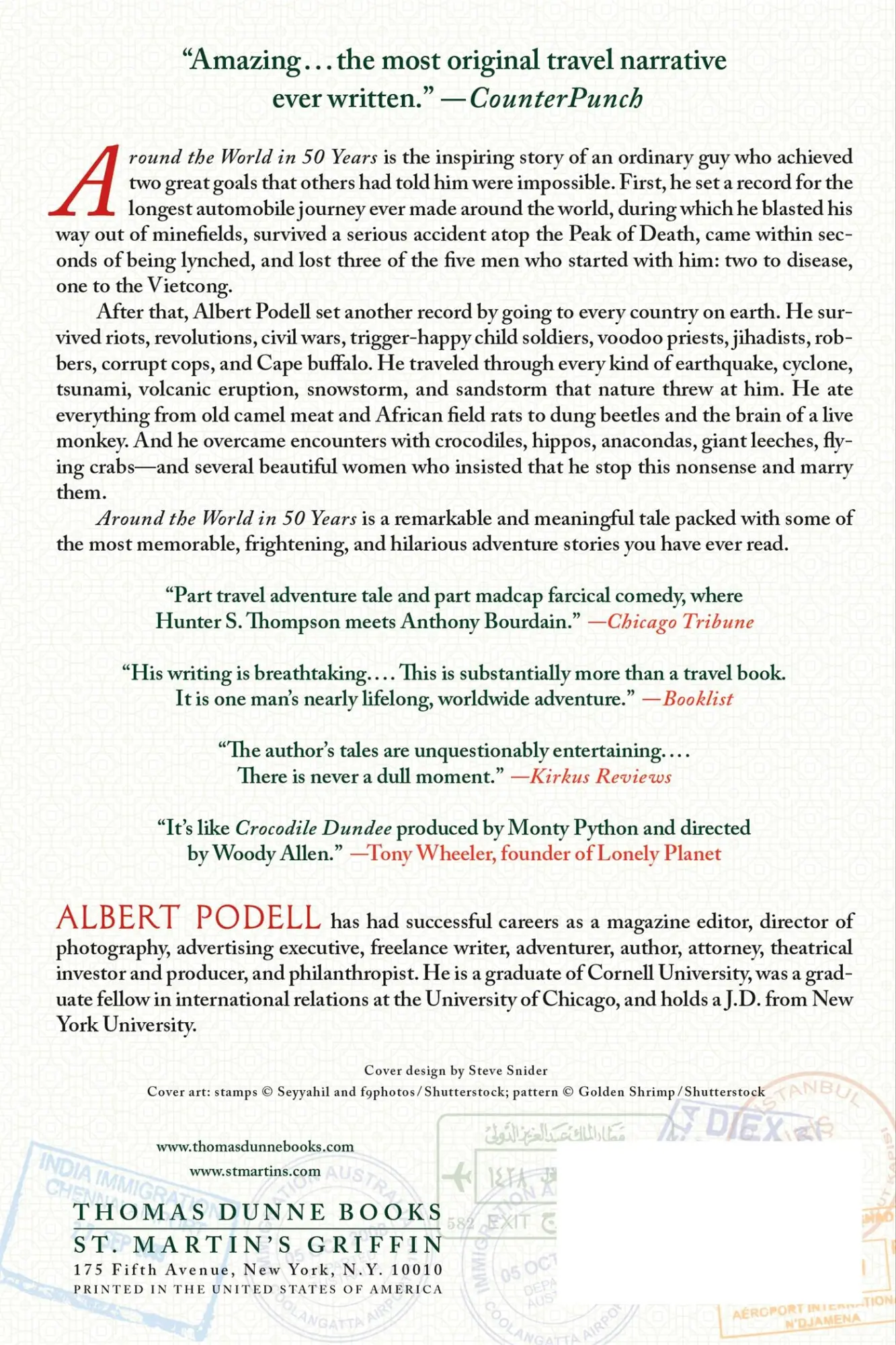 Rückseite: 9781250094223 | Around the World in 50 Years | Albert Podell | Taschenbuch | 354 S.