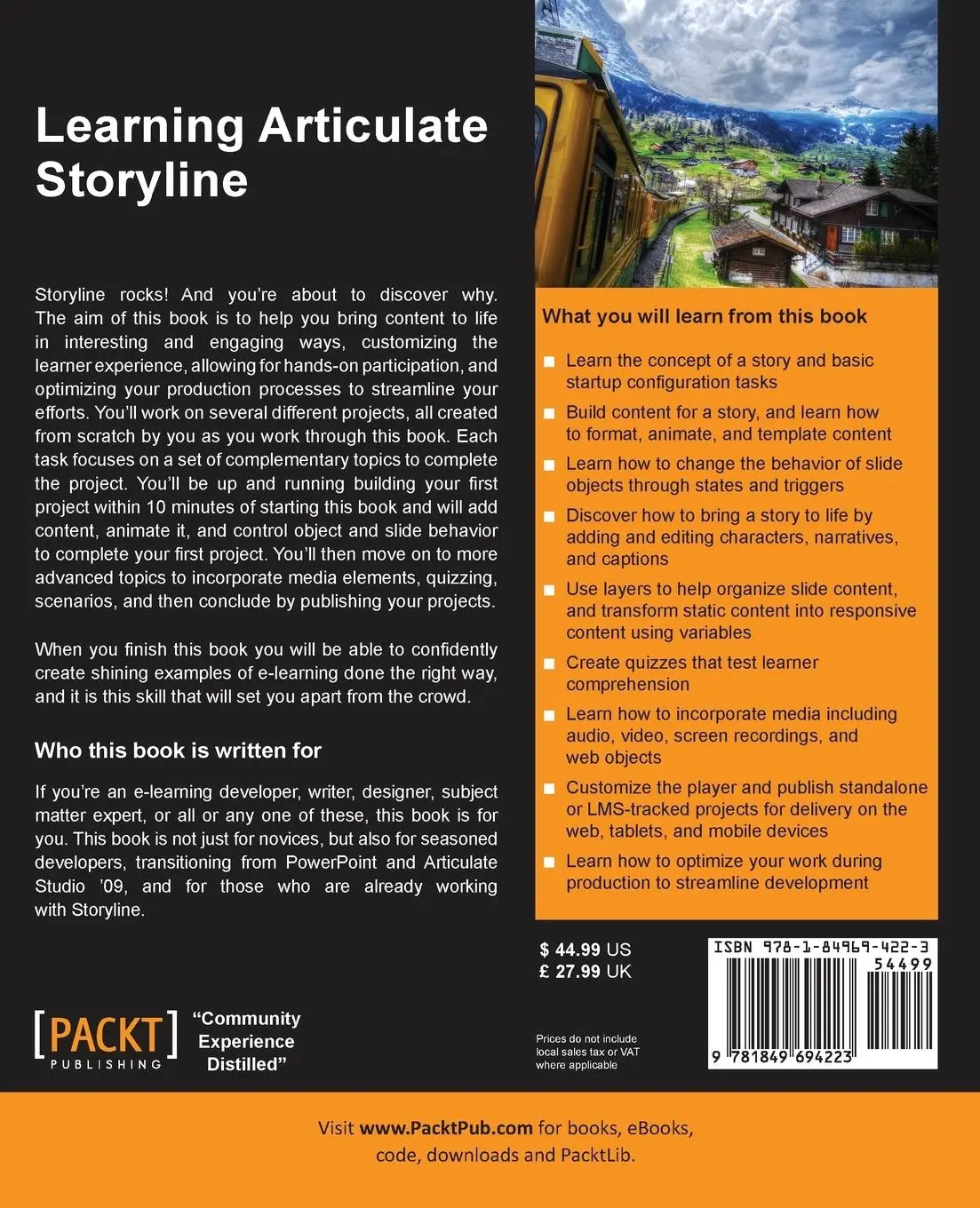 Rückseite: 9781849694223 | Learning Articulate Storyline | Stephanie Harnett | Taschenbuch | 2013