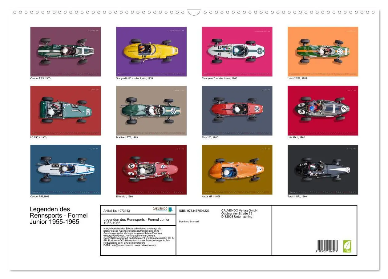 Bild: 9783457594223 | Legenden des Rennsports - Formel Junior 1955-1965 (Wandkalender...