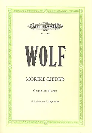 Cover: 9790014014223 | Mörike-Lieder Band 1 für hohe Singstimme und Klavier (dt/en) | Wolf