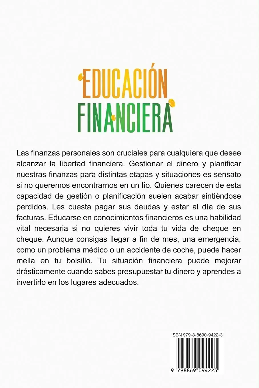 Rückseite: 9798869094223 | Educación Financiera para Principiantes y Dummies | Rigters | Buch