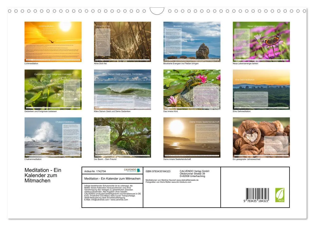 Bild: 9783435184323 | Meditation - Ein Kalender zum Mitmachen (Wandkalender 2025 DIN A3...