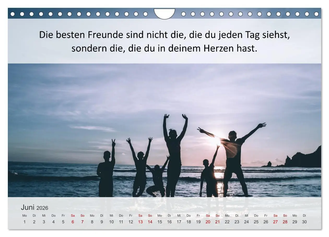 Bild: 9783457584323 | Motivationssprüche Freundschaft (Wandkalender 2026 DIN A4 quer),...